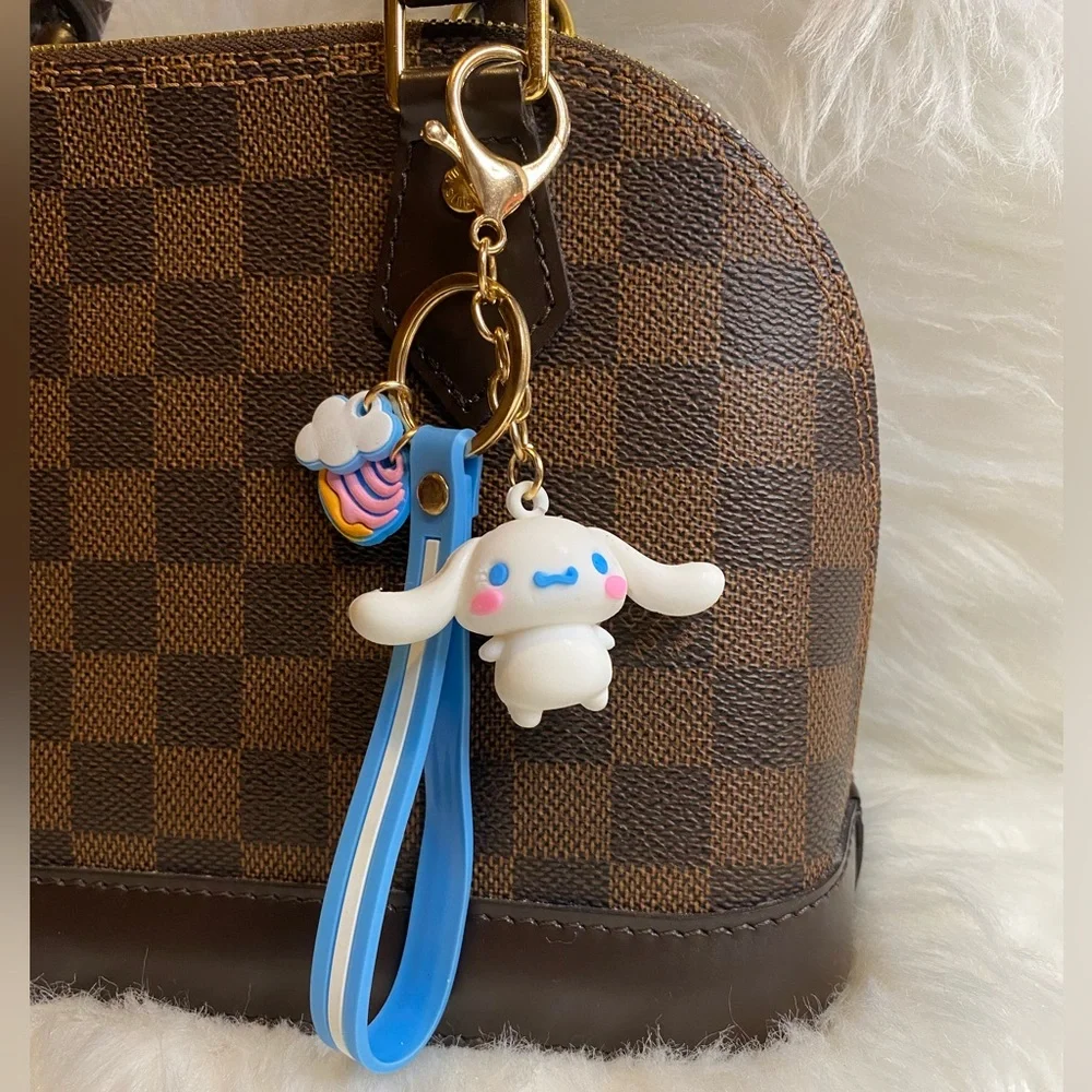 cinnamoroll keychain bag charm key ring with strap